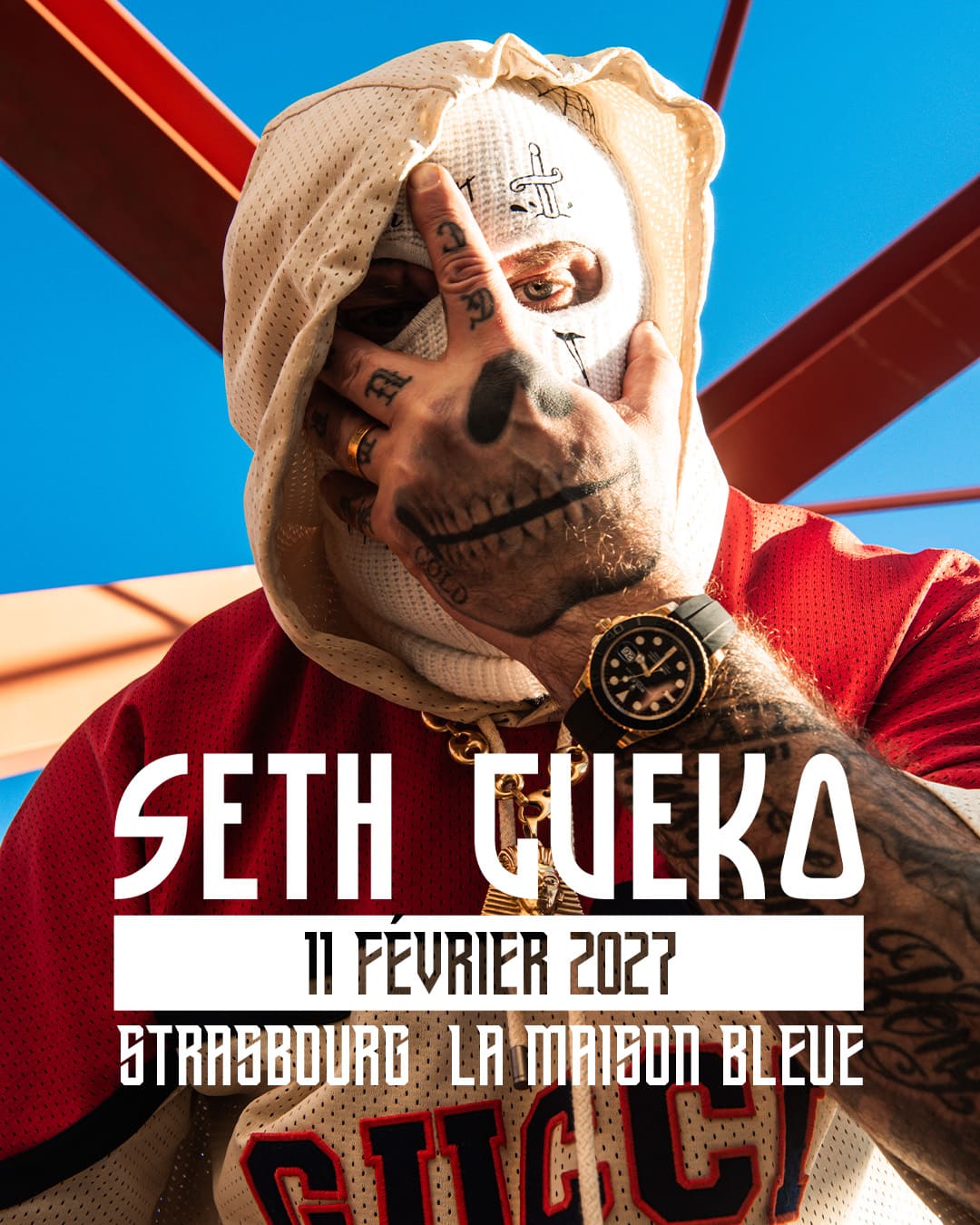 Affiche Seth Gueko en concert au Maison Bleue