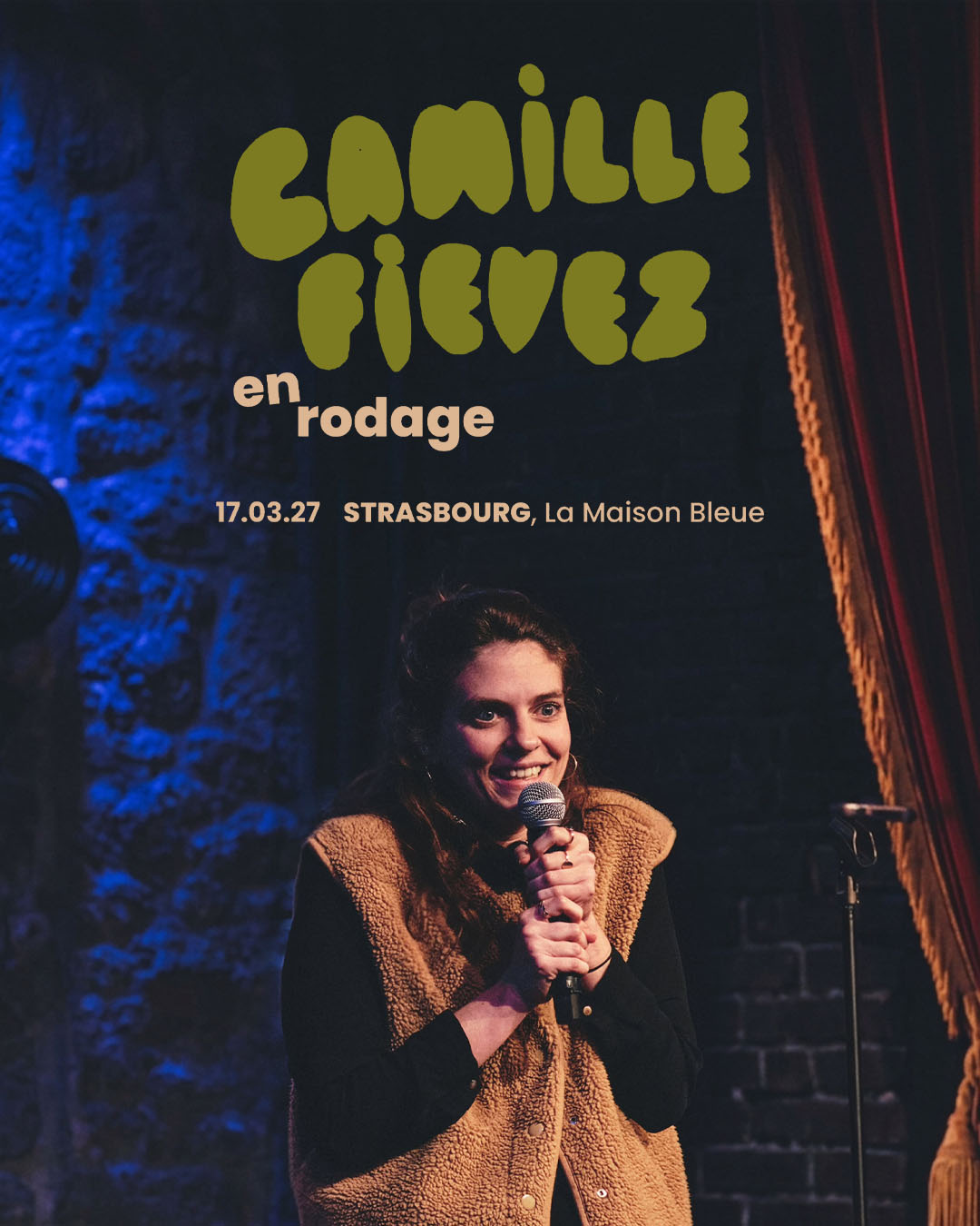 Affiche Camille Fievez en concert au Maison Bleue